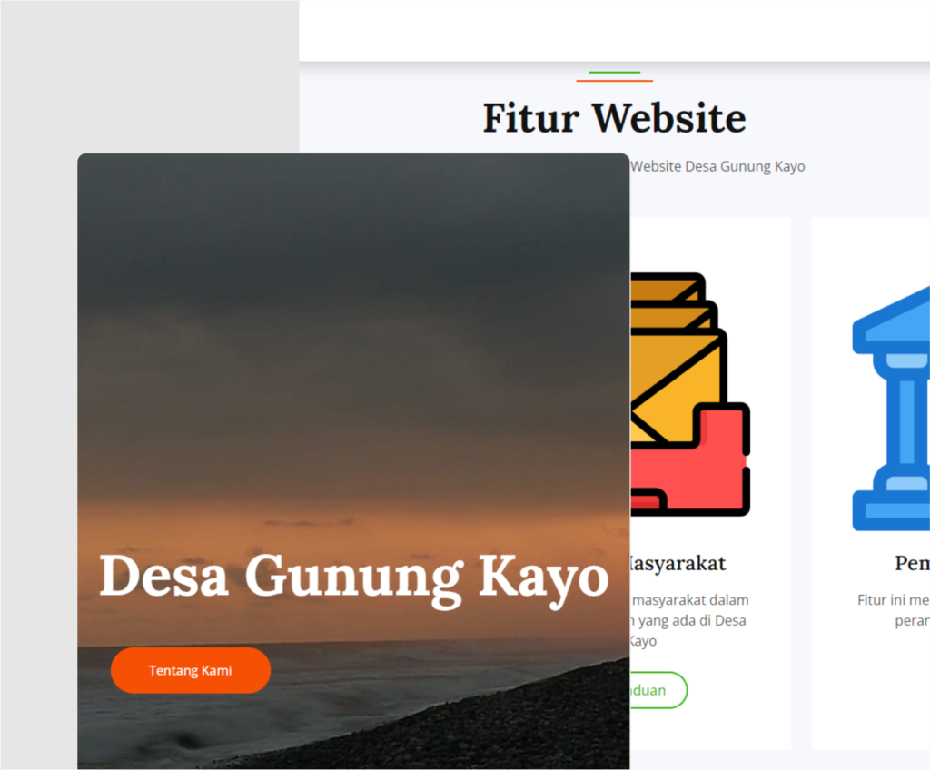 Web Profil Desa Gunung Kayo Bengkulu Selatan - Teamkito Labs