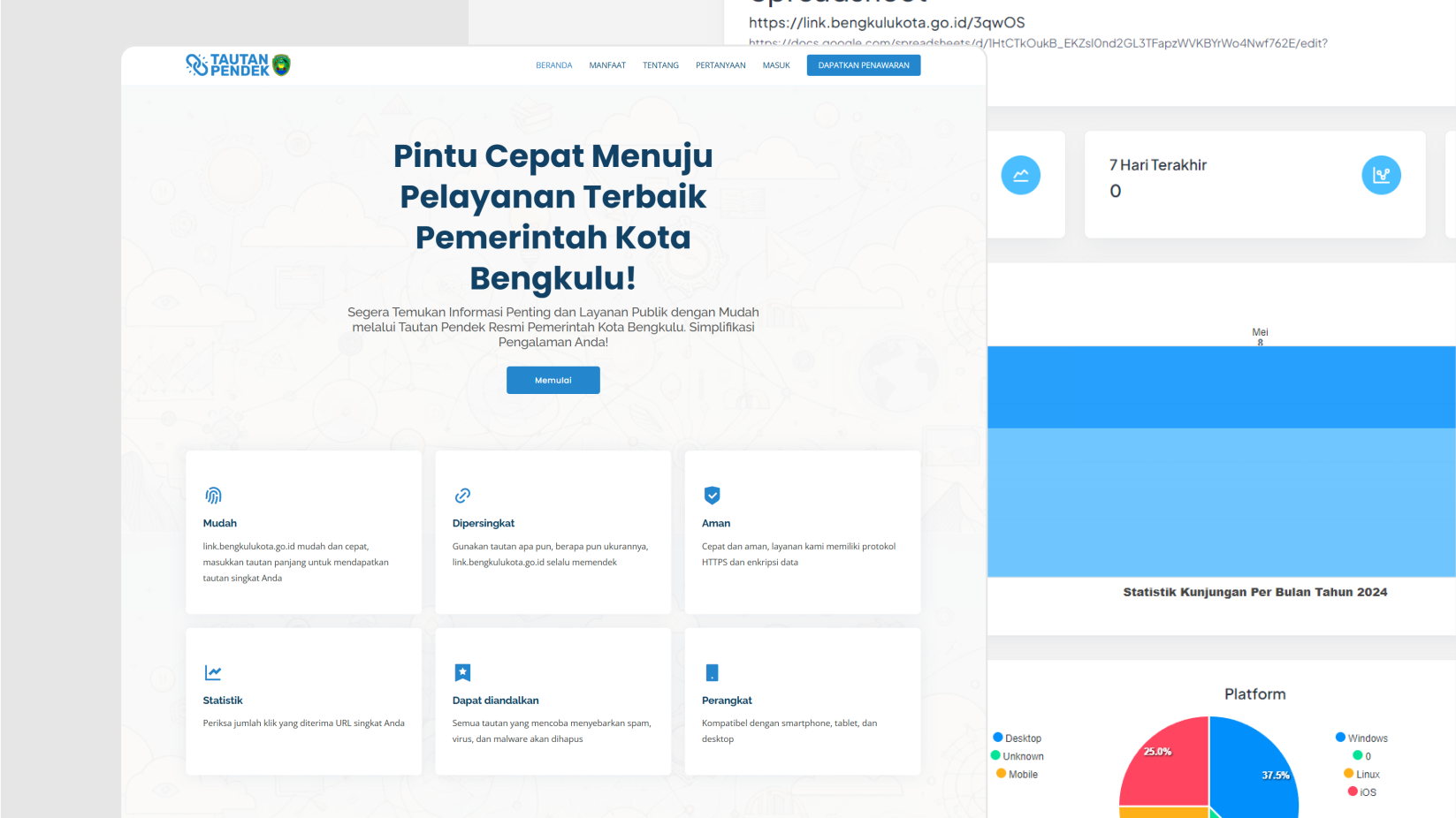 Short Link Pemerintah Kota Bengkulu - Teamkito Labs